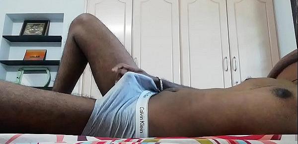  Desi sexy guy huge cum on bed